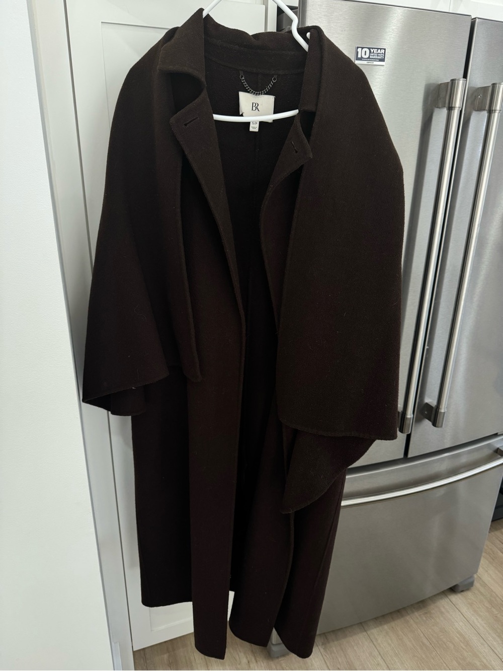Banana Republic Brown Wool-Blend Oversized Double-Faced Scarf Coat